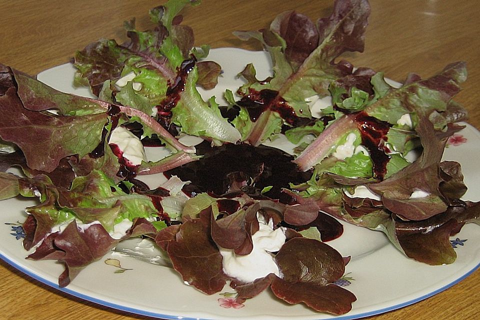 Salatröllchen  mit Heidelbeer - Chilisoße