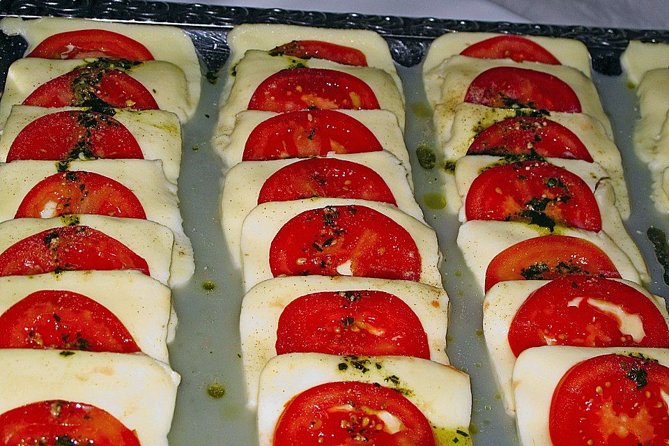 Mozarella mit Tomaten