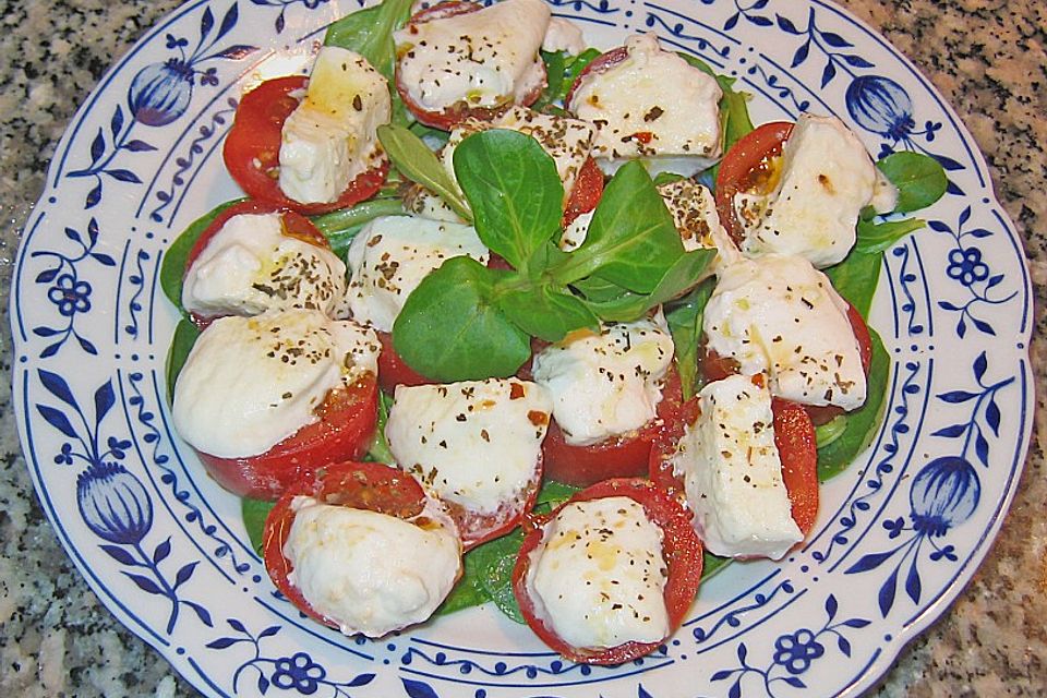 Mozarella mit Tomaten