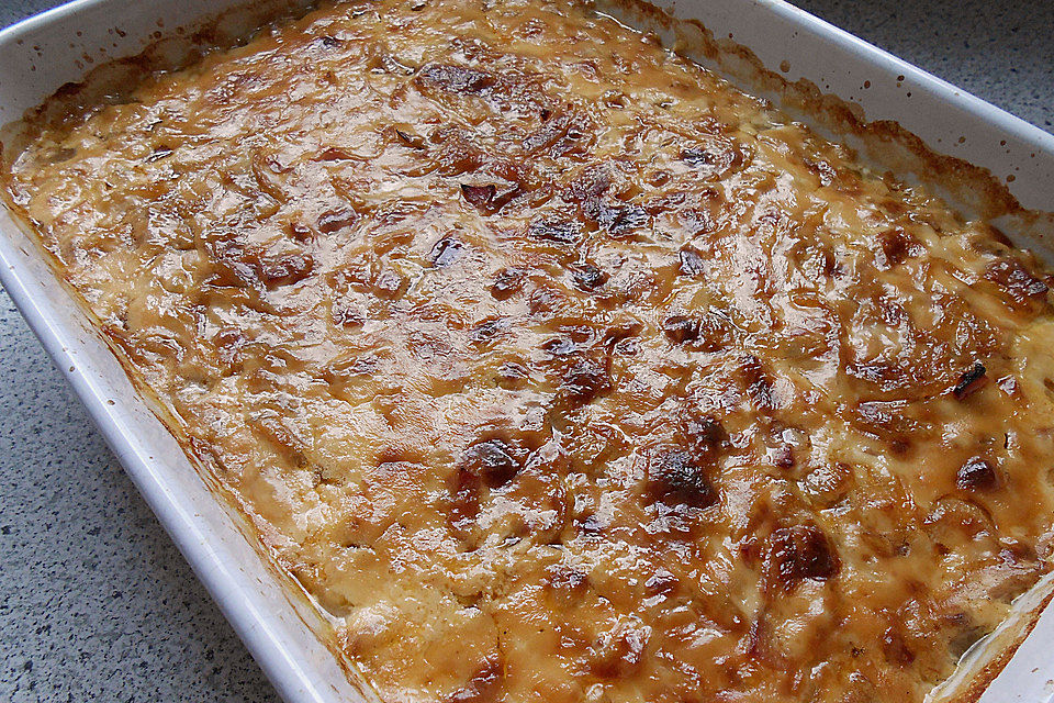 Zwiebelschnitzel in Riesling - Sahne