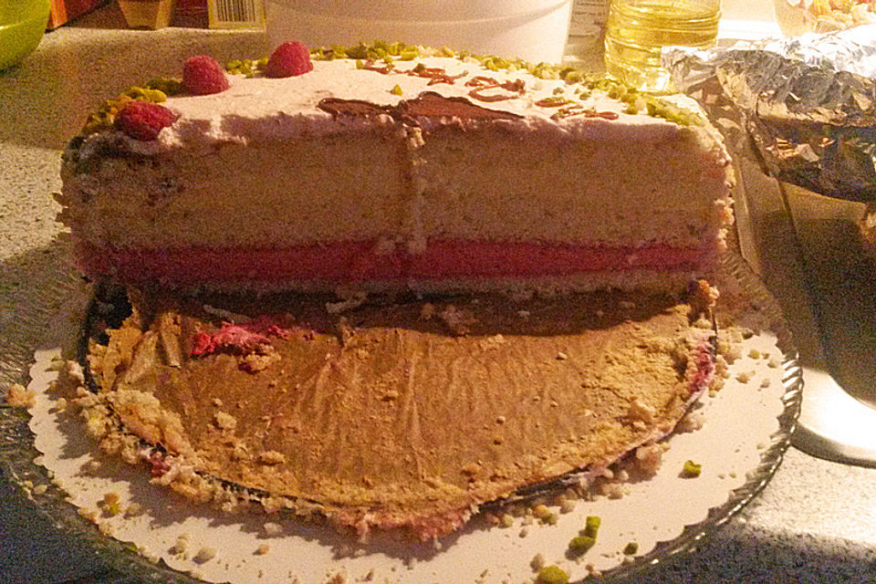 Himbeer - Pfirsich - Torte