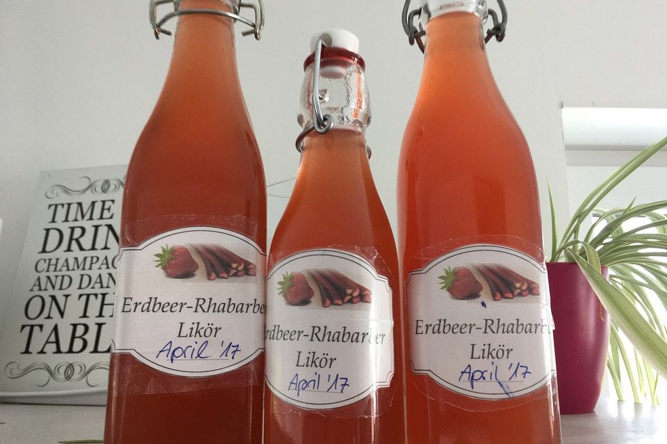 Erdbeer - Rhabarber - Likör