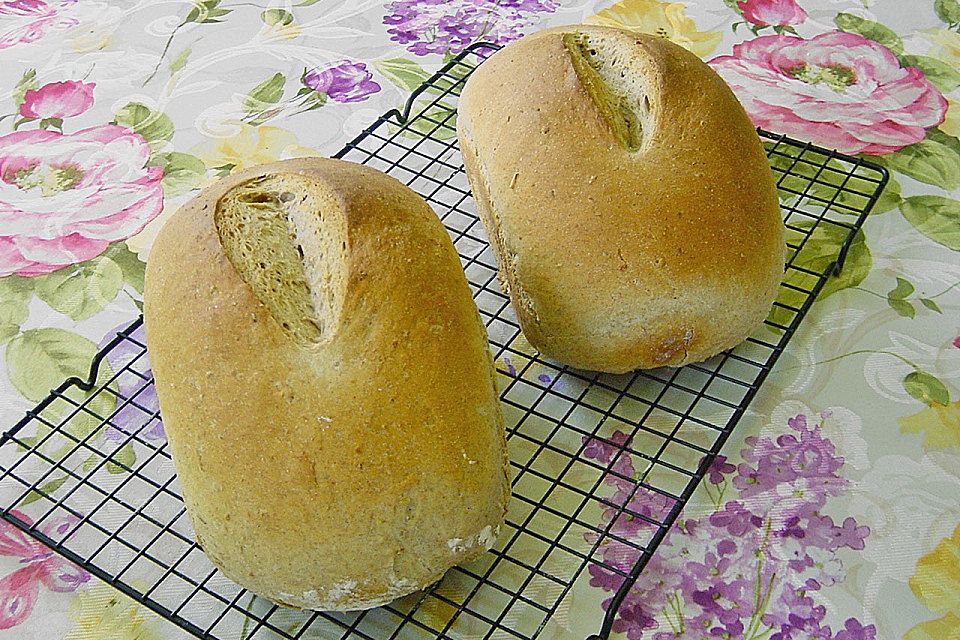 Vollkorn - Haferflocken - Honigbrot