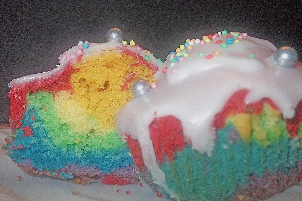 Regenbogenmuffins