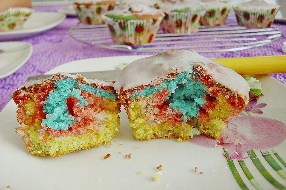 Regenbogenmuffins