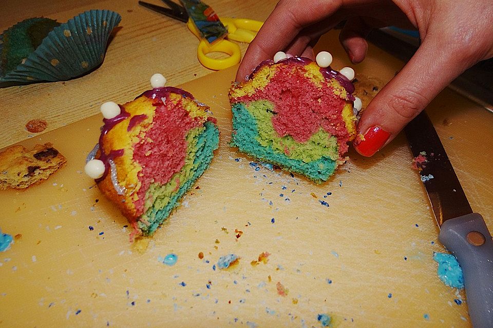 Regenbogenmuffins