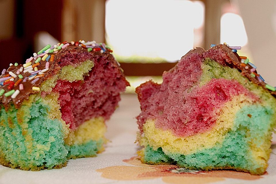 Regenbogenmuffins