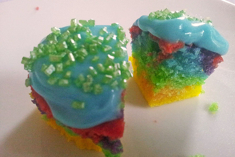 Regenbogenmuffins