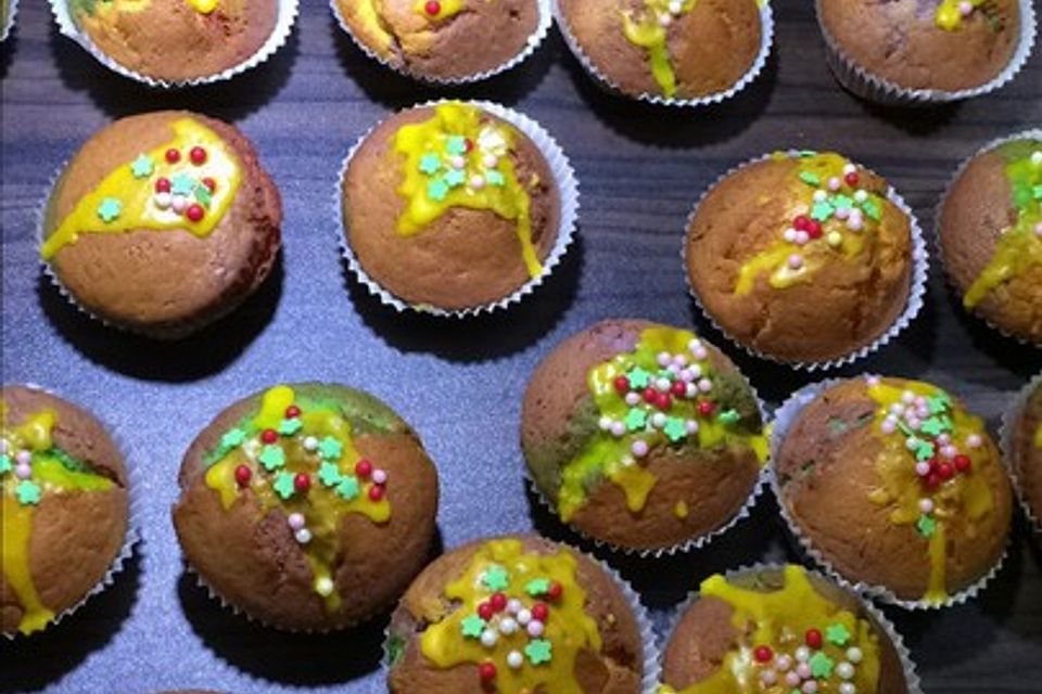 Regenbogenmuffins