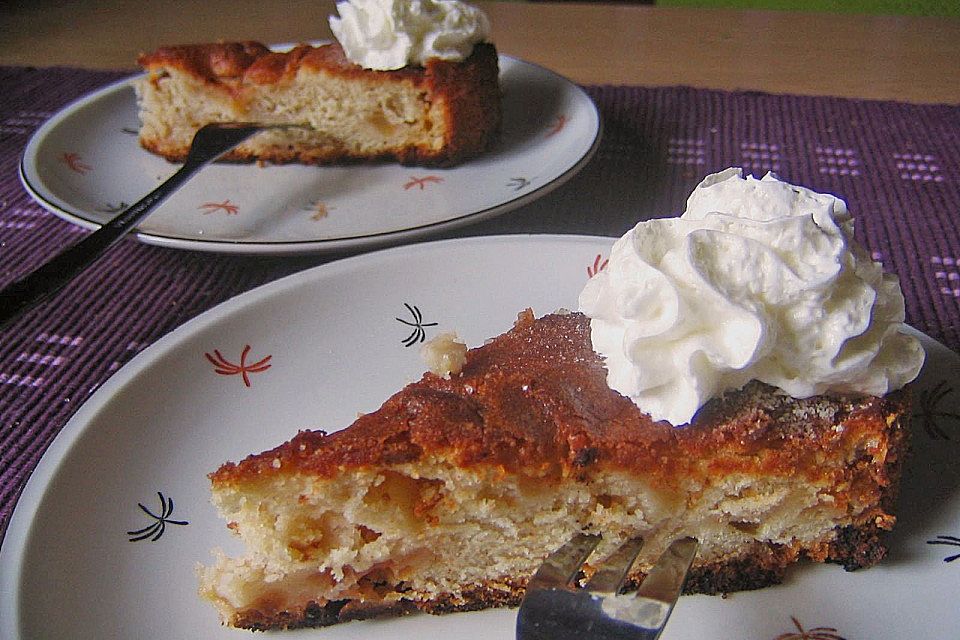 Apfel - Frischkäse - Rührkuchen