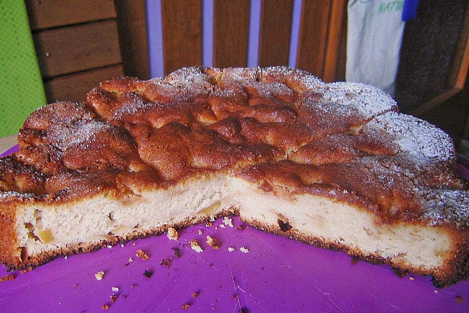 Apfel - Frischkäse - Rührkuchen