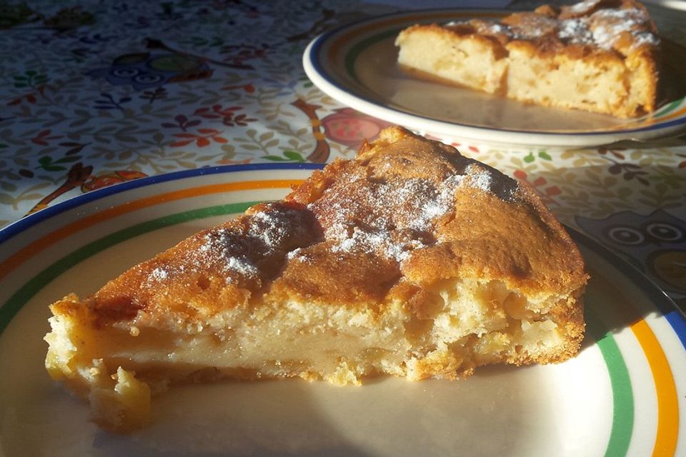 Apfel - Frischkäse - Rührkuchen