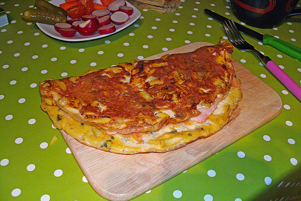 Omelett mit geräuchertem Lachs