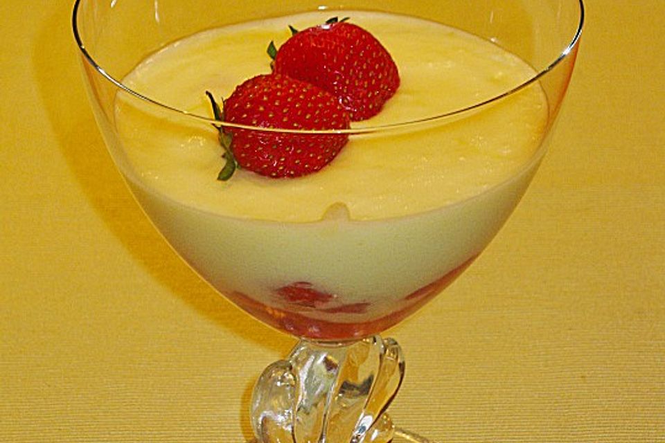 Erdbeeren mit Prosecco - Creme