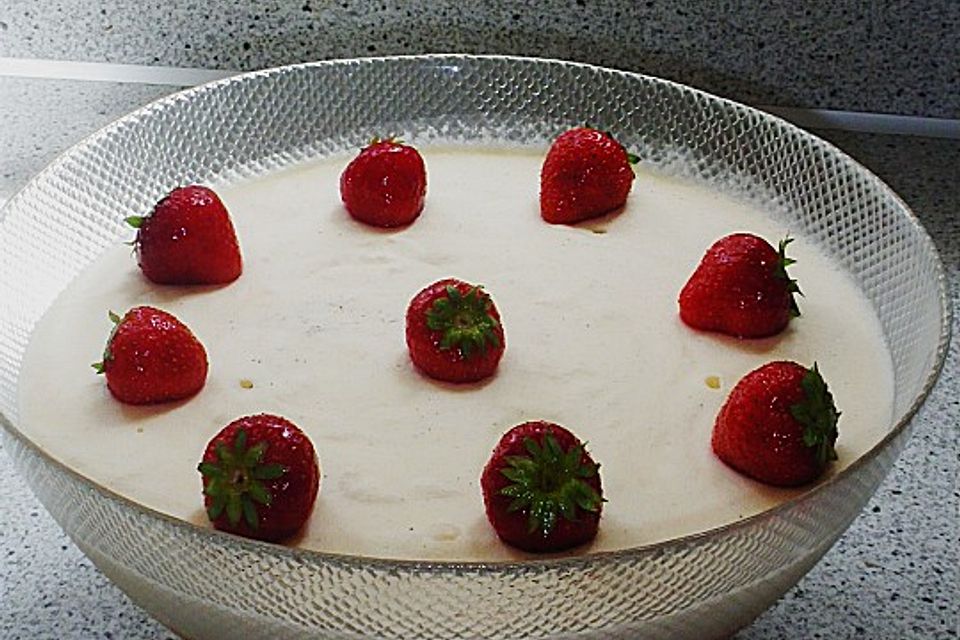 Erdbeeren mit Prosecco - Creme