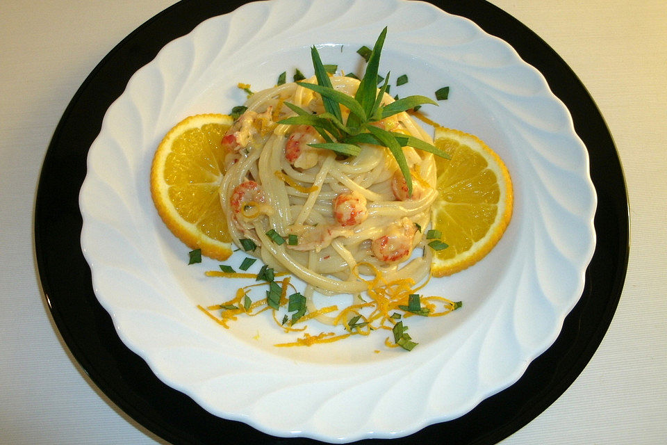 Flusskrebse in Orangenbutter - Sauce