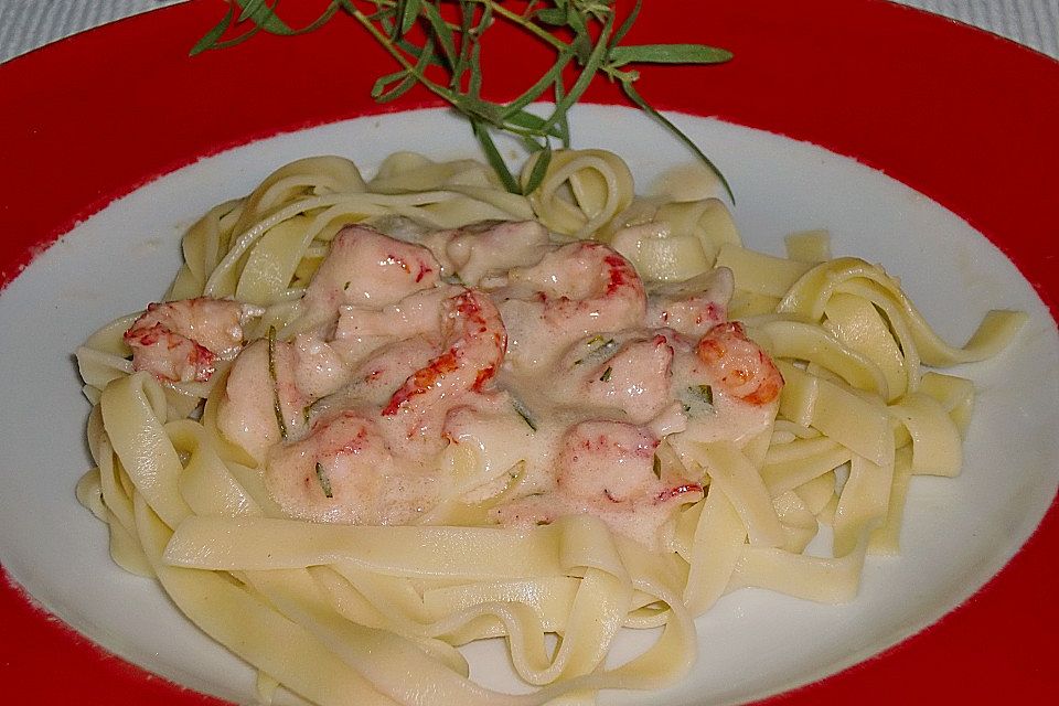 Flusskrebse in Orangenbutter - Sauce