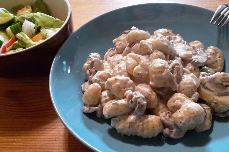 Gnocchi Champignon Pfanne