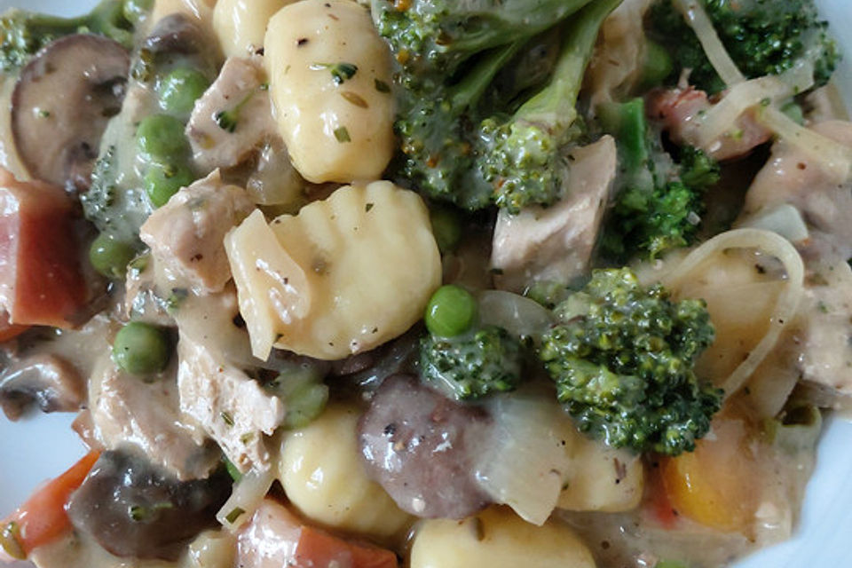 Gnocchi Champignon Pfanne