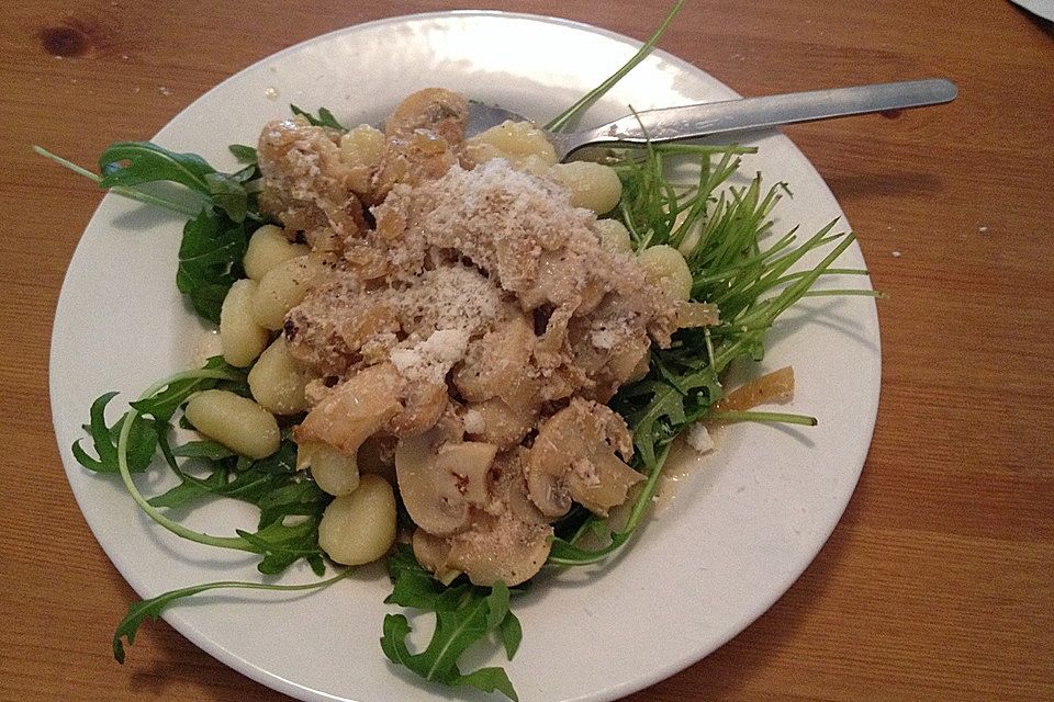 Gnocchi Champignon Pfanne