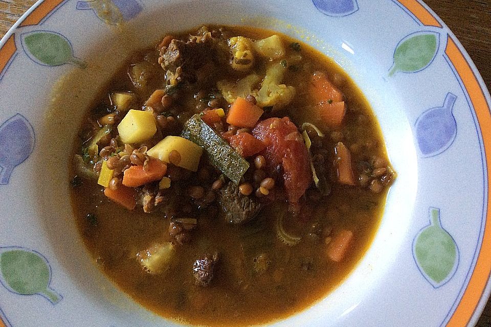 Curry - Linsen - Eintopf