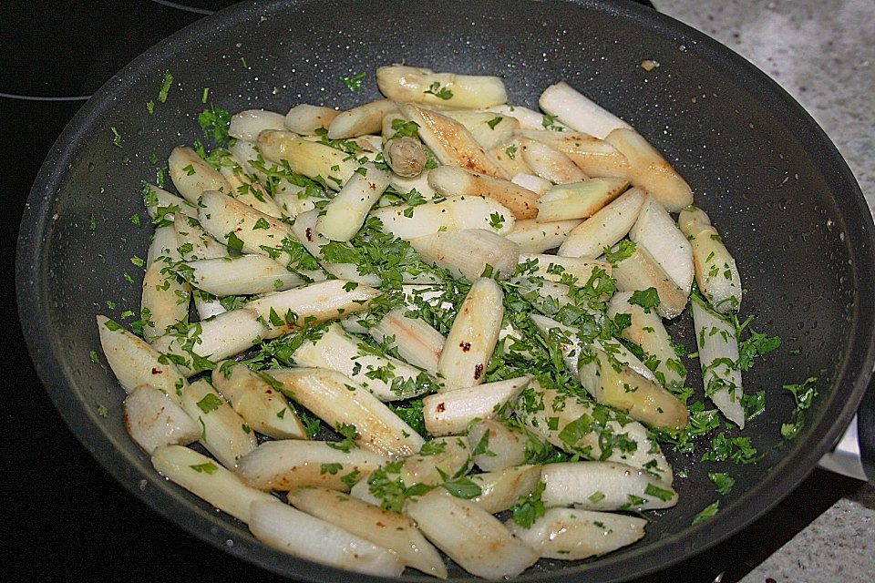 Hähnchen - Spargel - Pfanne