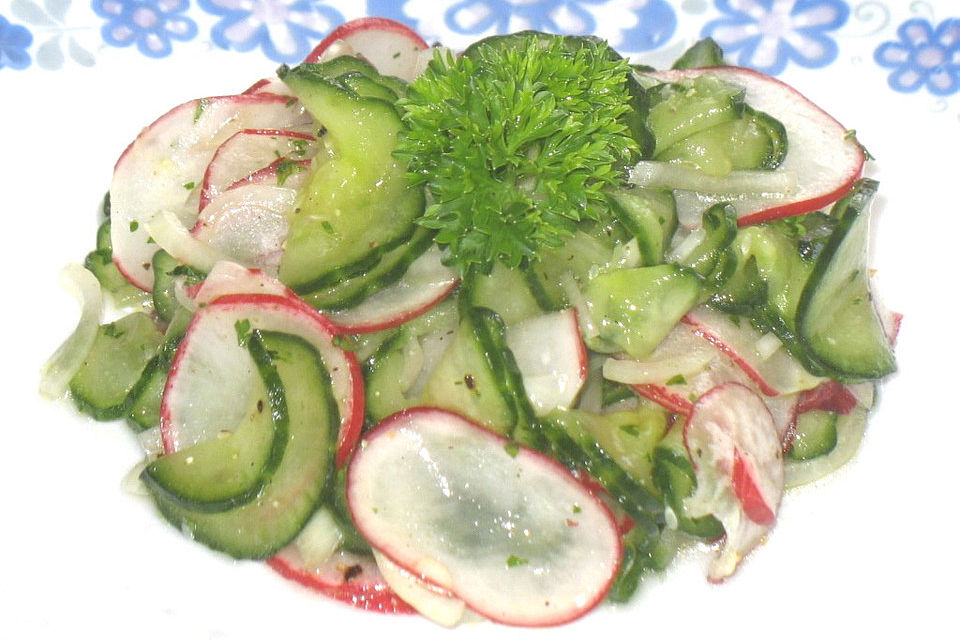 Radieschen - Gurken Salat