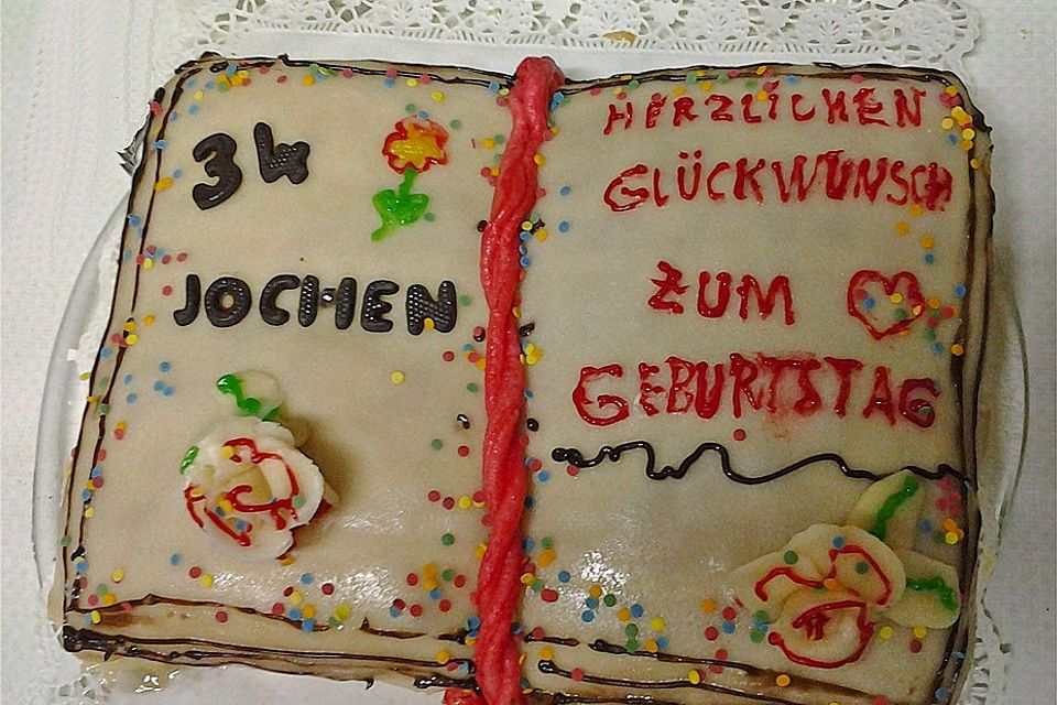 Torte in Buchform