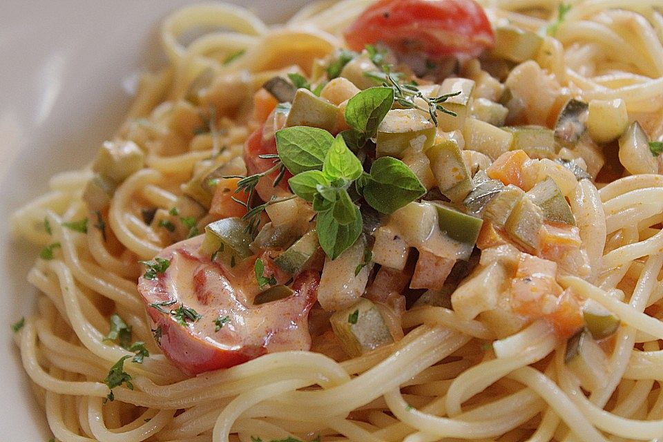 Spaghetti mit Brunch