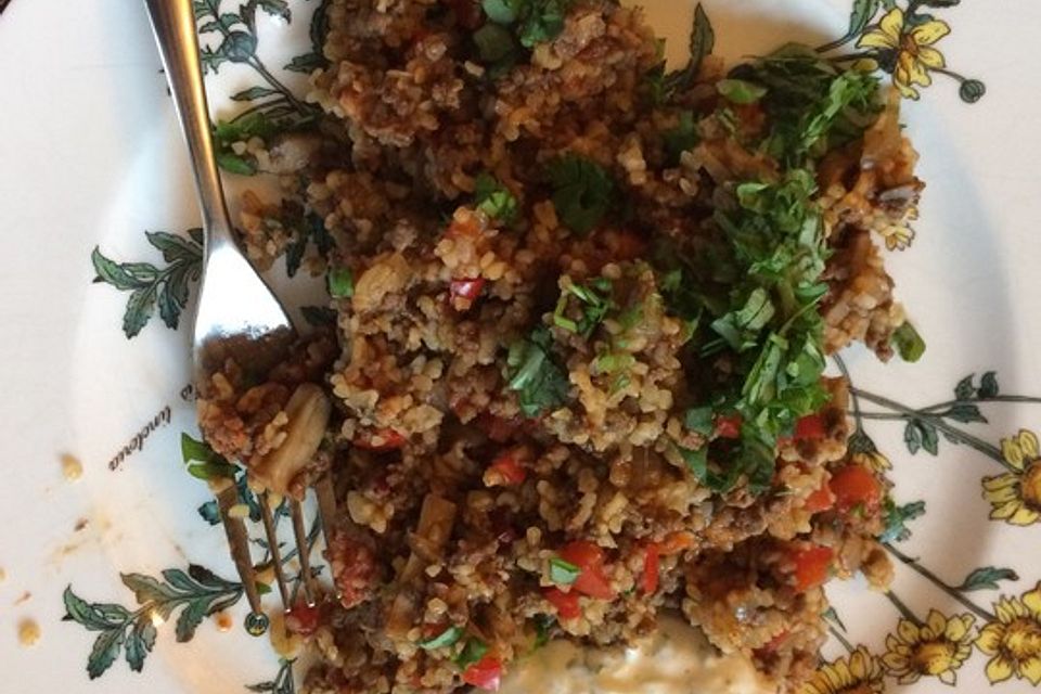 Bulgur mit Hackfleisch