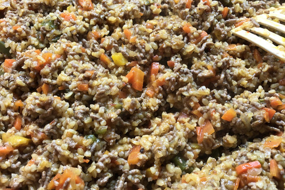 Bulgur mit Hackfleisch