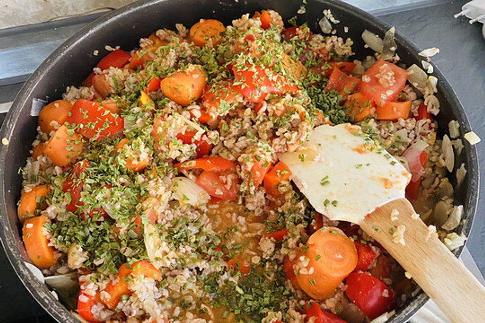 Bulgur mit Hackfleisch