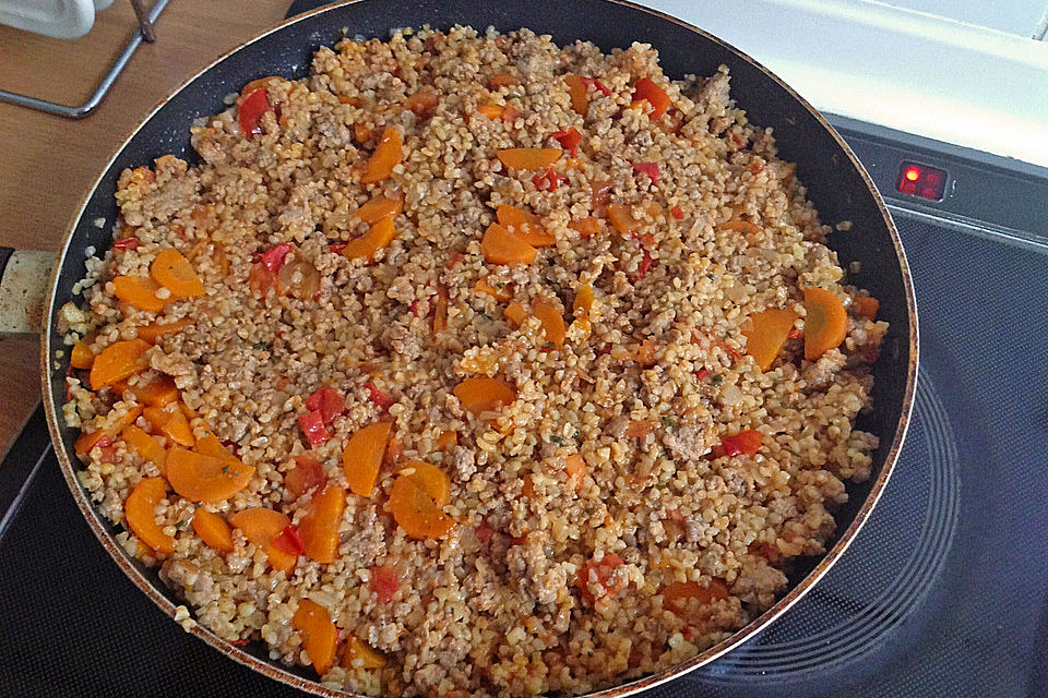 Bulgur mit Hackfleisch