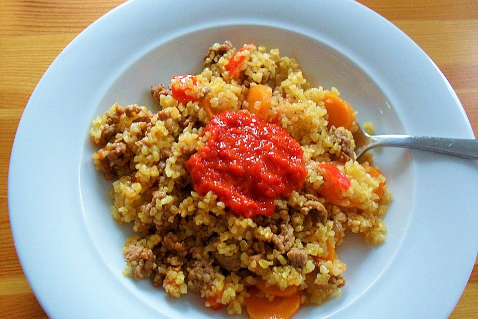 Bulgur mit Hackfleisch