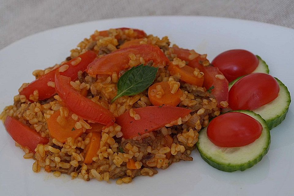 Bulgur mit Hackfleisch