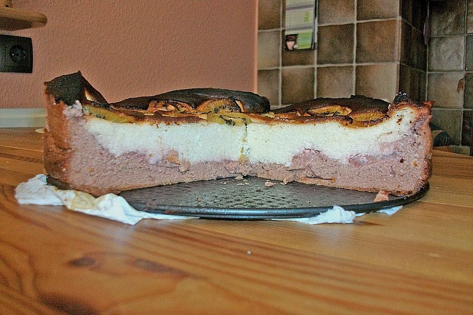 Käsekuchen mit Schokolade