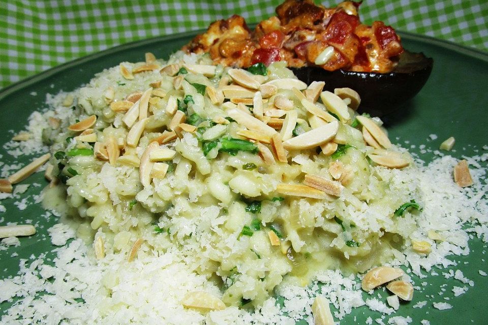 Rucola - Risotto mit Mandeln