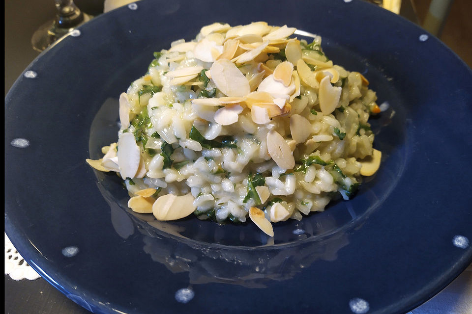 Rucola - Risotto mit Mandeln