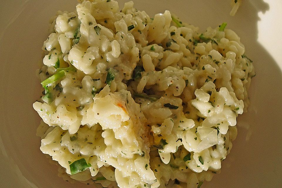 Rucola - Risotto mit Mandeln