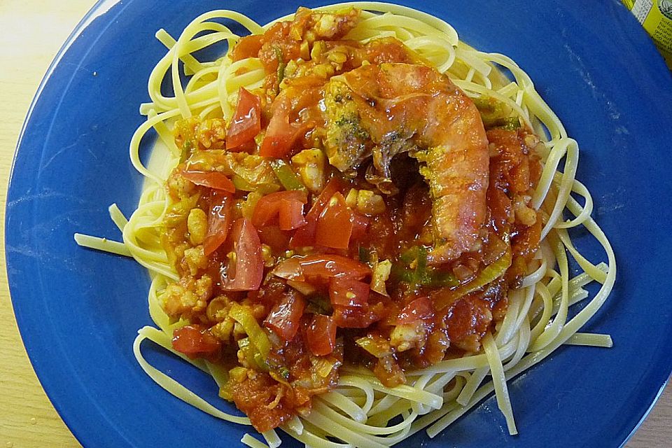 Garnelen - Bolognese - Spaghetti