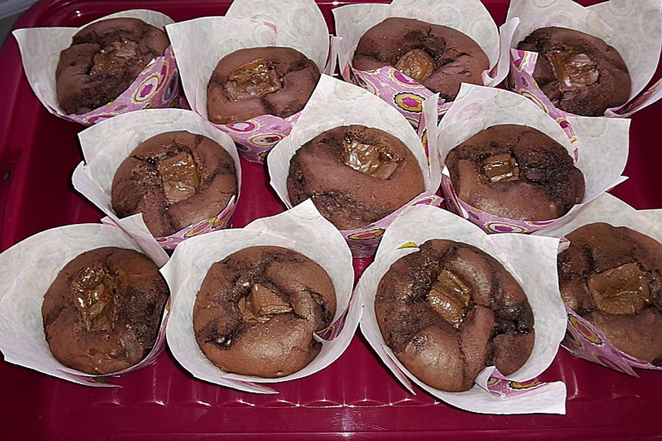 Schokoladen - Muffins mit Schokokern