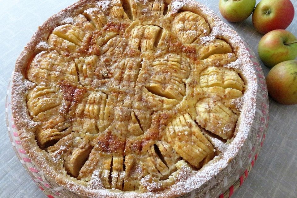 Apfelkuchen mit Rahmguss