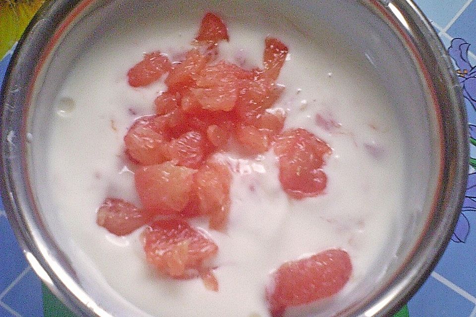 Grapefruit mit Joghurt