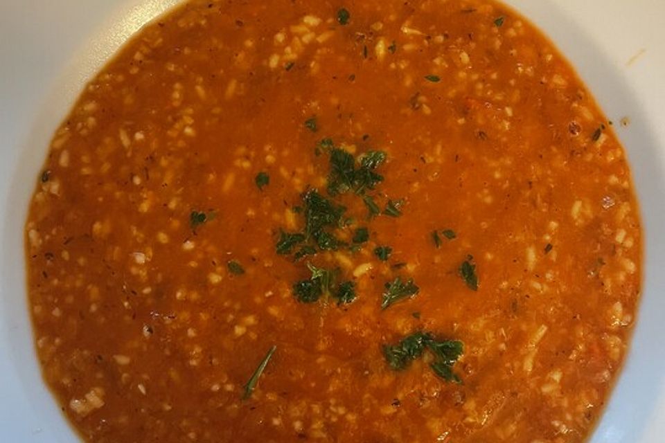 Altdeutsche Tomatensuppe mit Reis