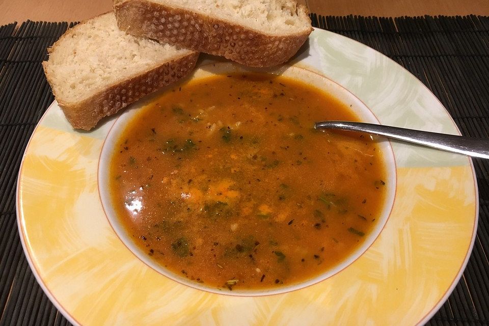 Altdeutsche Tomatensuppe mit Reis