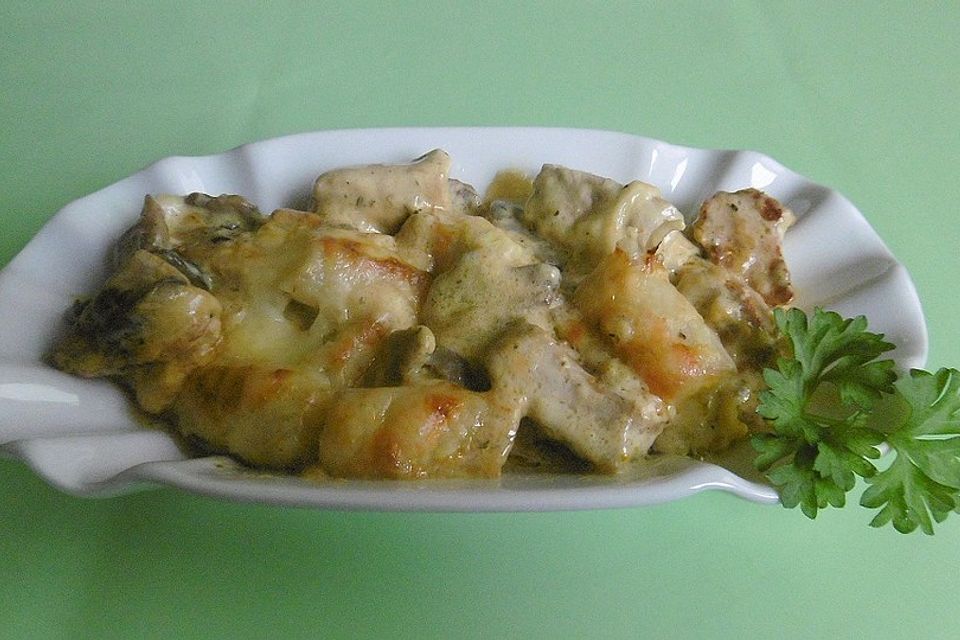 Filetauflauf mit Spargel