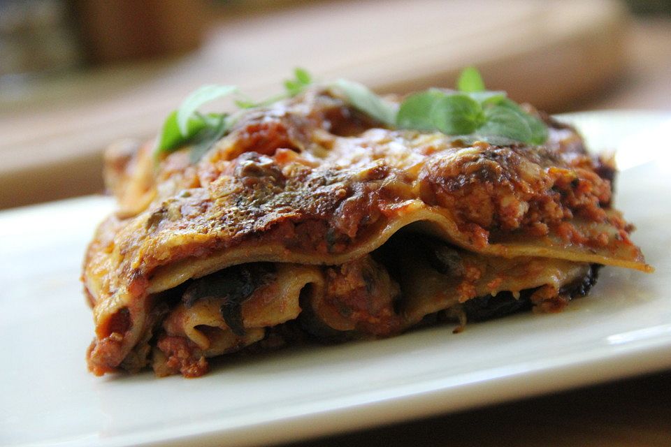 Vegetarische Lasagne mit Auberginen