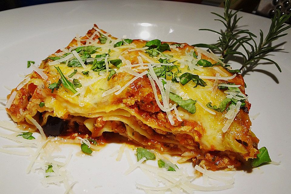 Vegetarische Lasagne mit Auberginen