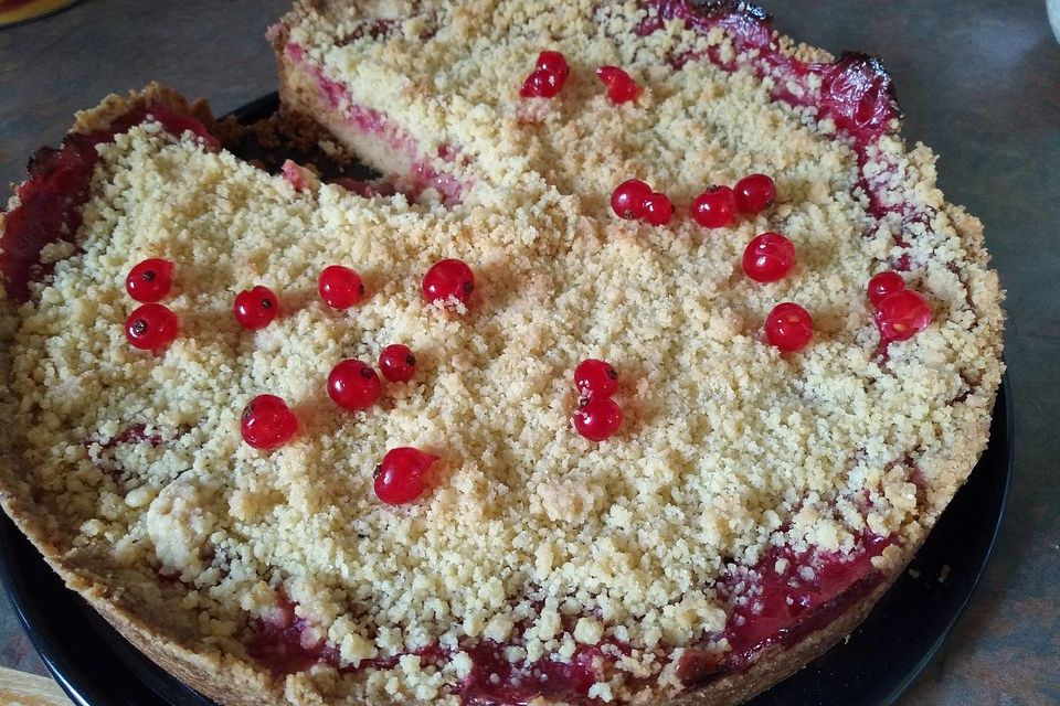 Feiner Johannisbeer - Streuselkuchen