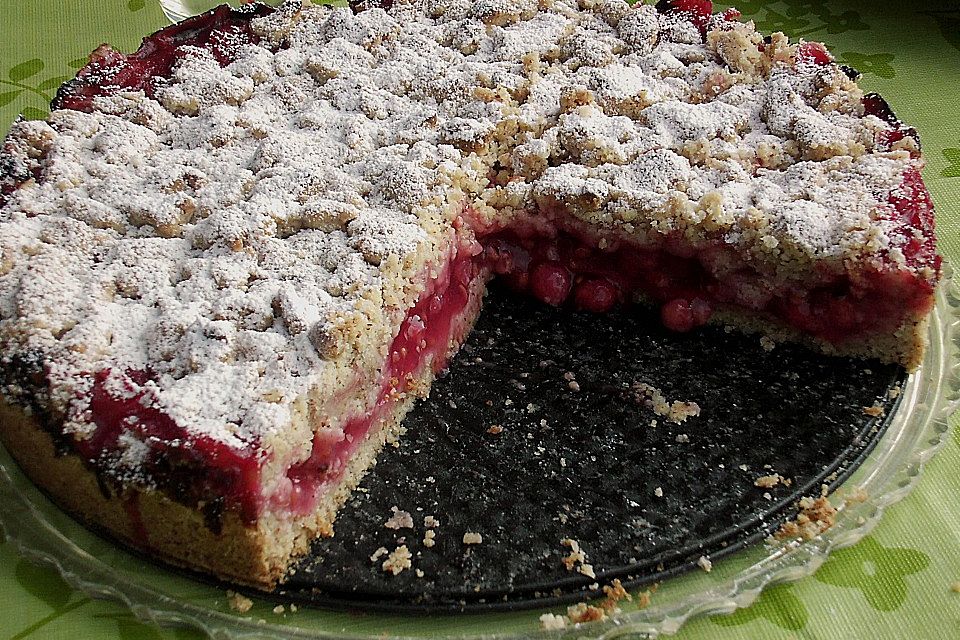 Feiner Johannisbeer - Streuselkuchen